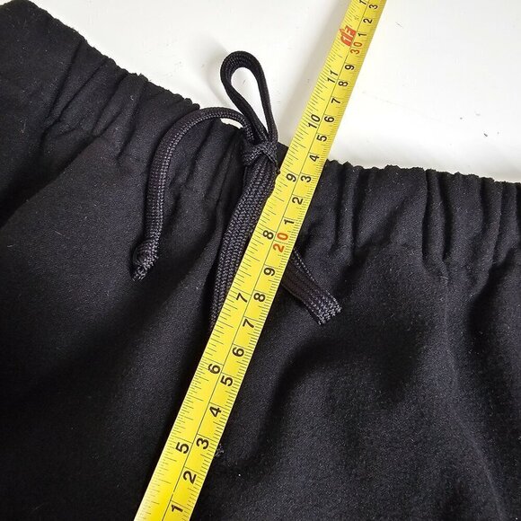 The Group Babaton Drawstring Elastic Waist Flannel Pants Straight Leg Black XXS - Picture 10 of 12